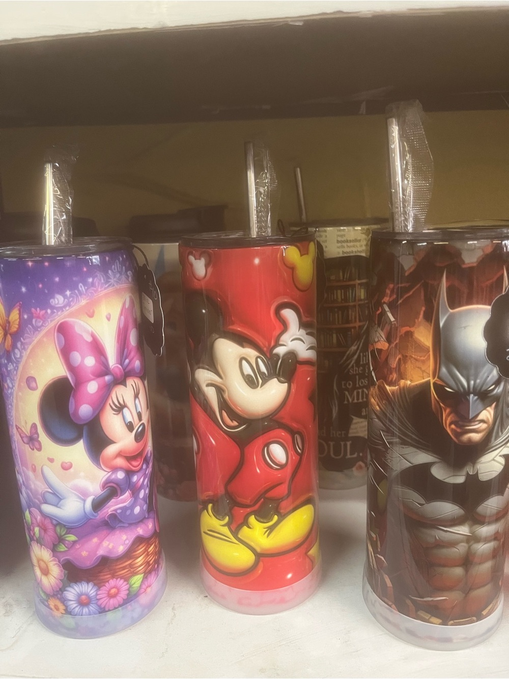 Disney Mickey Mouse Red Stainless Tumbler with Straw
